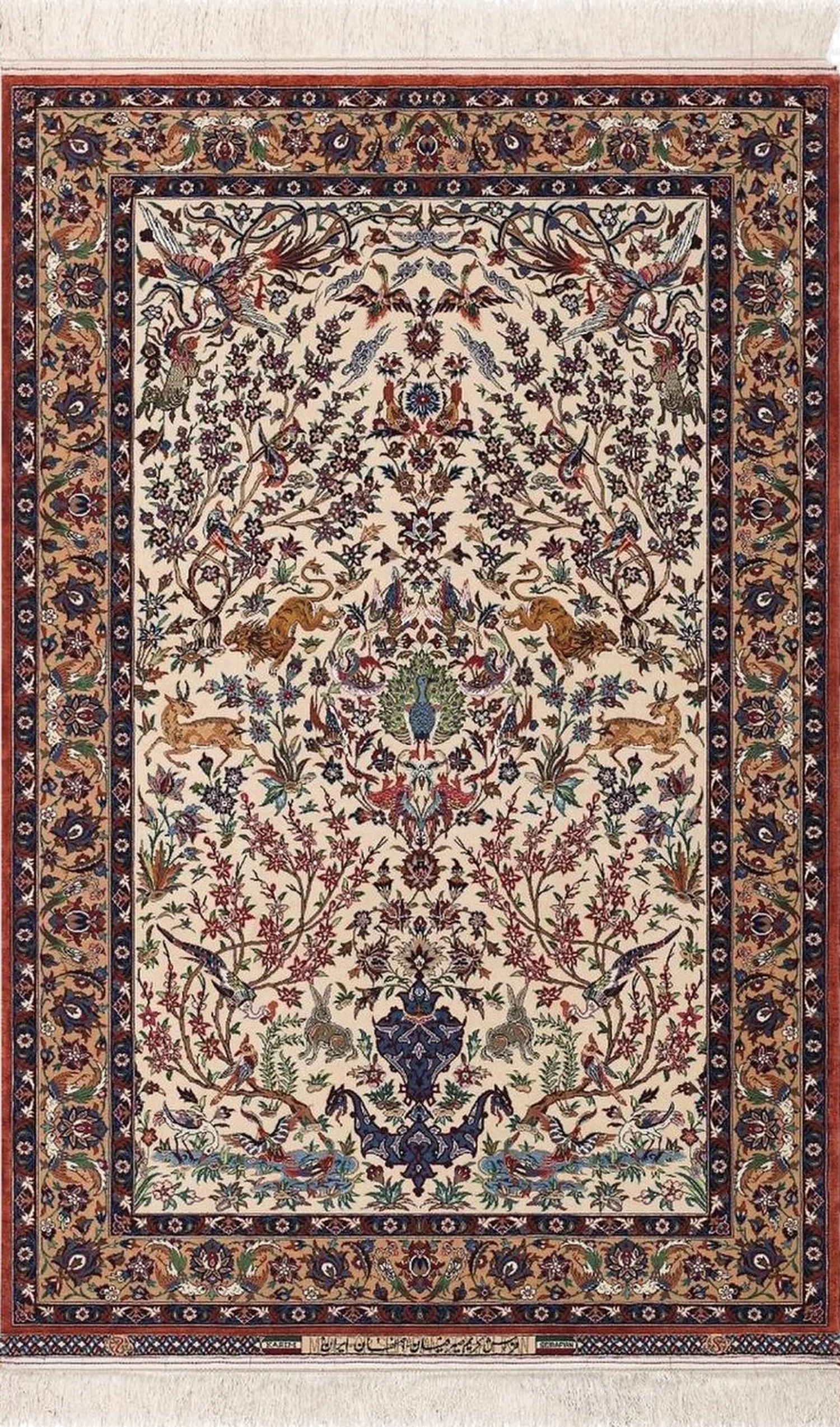 Tree Pattern, a pictorial Karim Seirafian carpet of Isfahan.