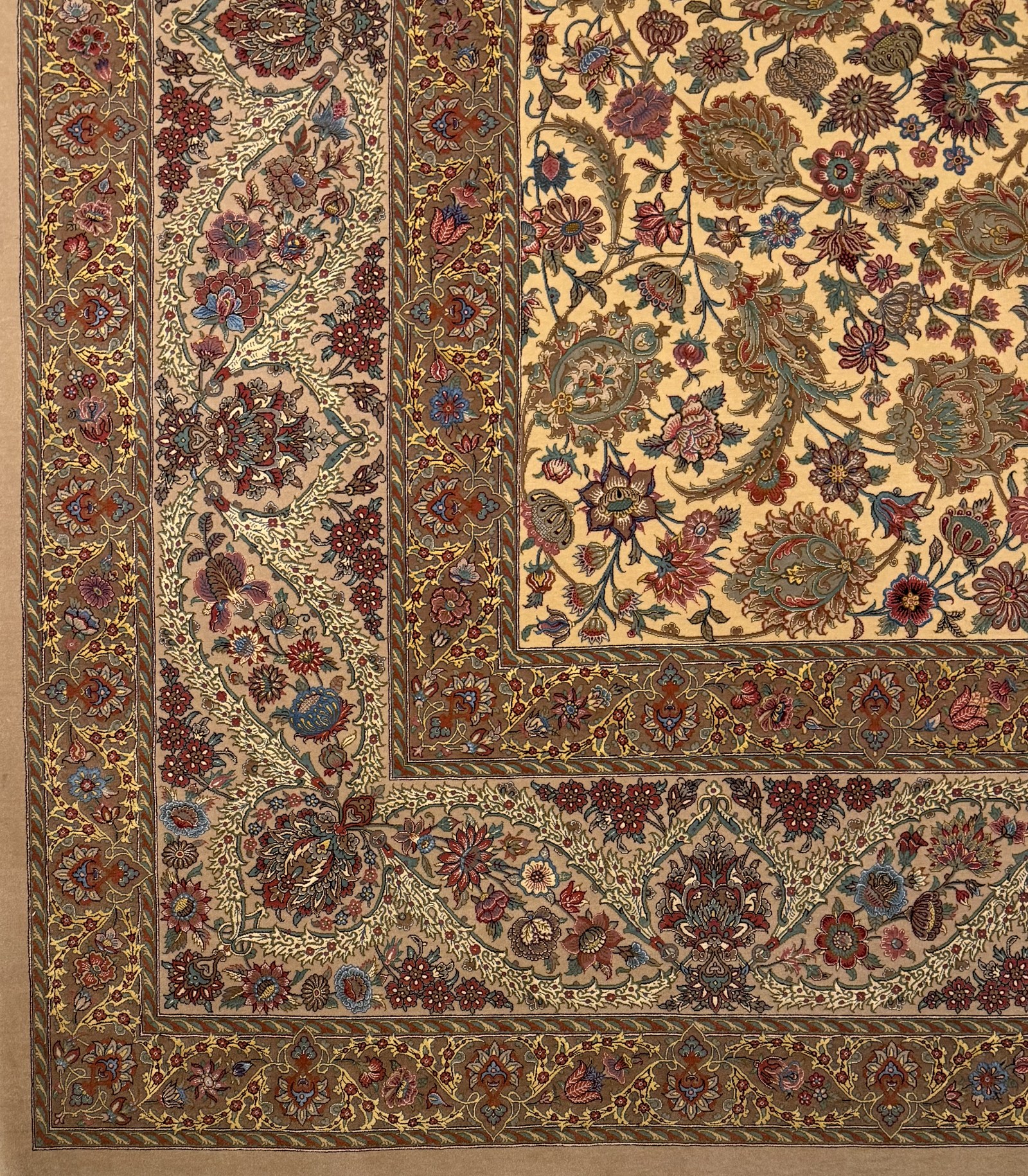 Afshan, a signed Mir Mehdi carpet of Qom.